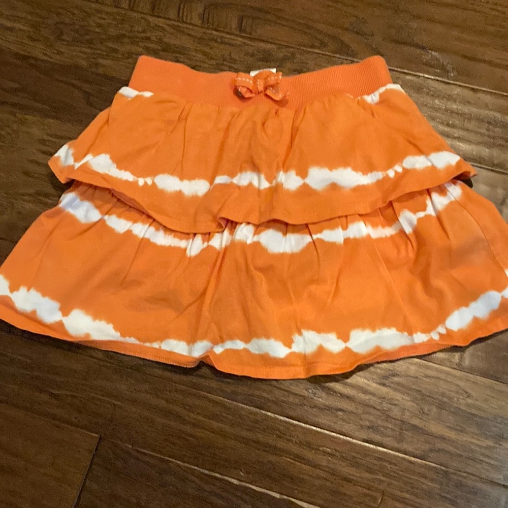 Gymboree Orange and White Layered Skort